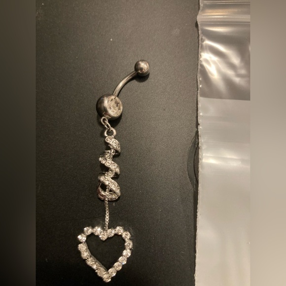 Jewelry - Belly button ring. Heart design & dangle style. Brand new in bag. Adorable